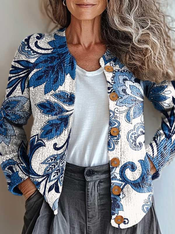 Ragnhild | Flower Patterned Jacket