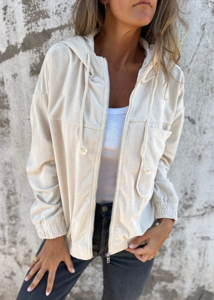 Elise ~ Soft hoodie with hood and zipper