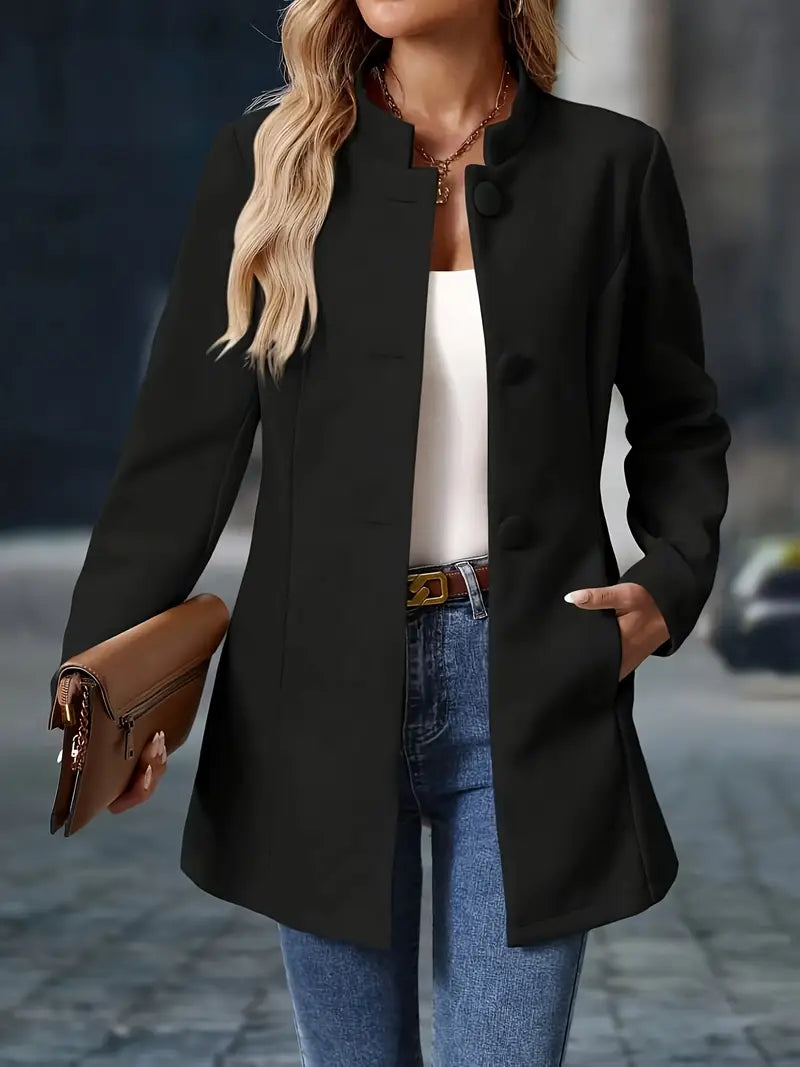 Janey – Elegant Long Blazer-Style Jacket