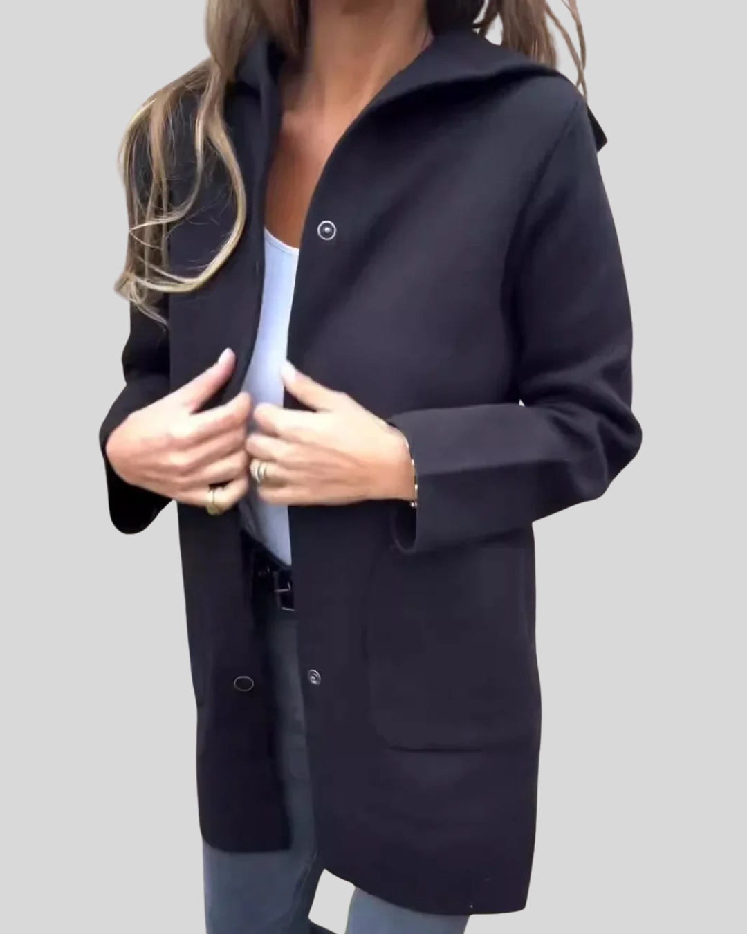 MaryAnne | Hooded Woolen Coat for Everyday Warmth