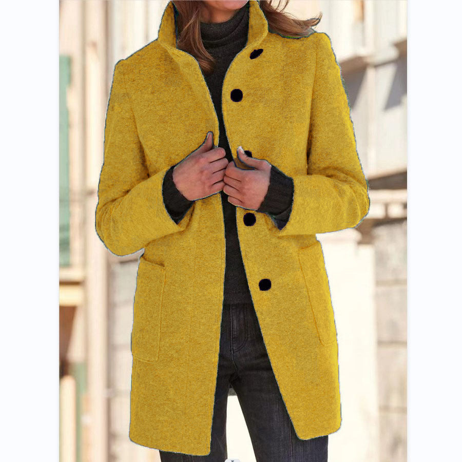 Vintora™ - Vintage-Inspired Long Sleeve Windbreaker with Buttons and Stand Collar