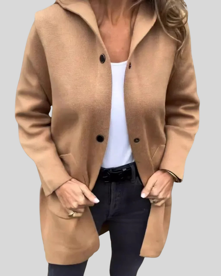 MaryAnne | Hooded Woolen Coat for Everyday Warmth