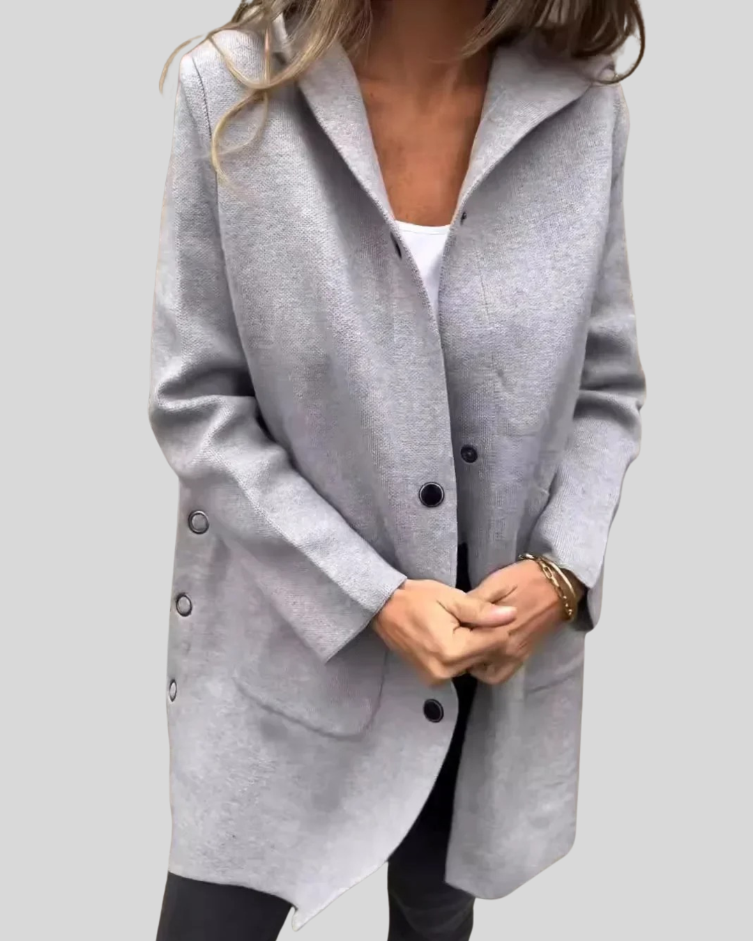 MaryAnne | Hooded Woolen Coat for Everyday Warmth