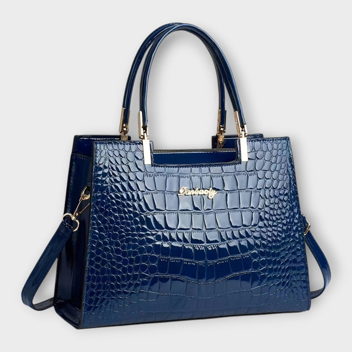 MaryAnne | Glossy Crocodile Pattern Handbag