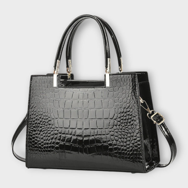 MaryAnne | Glossy Crocodile Pattern Handbag
