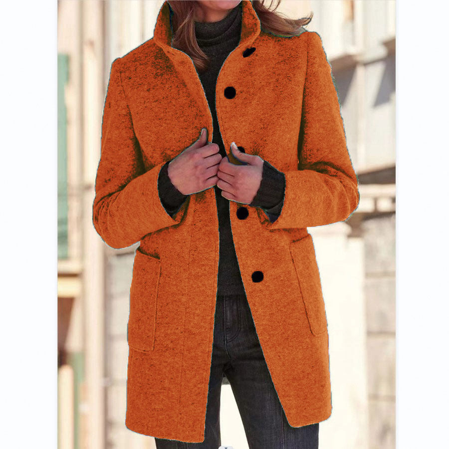 Vintora™ - Vintage-Inspired Long Sleeve Windbreaker with Buttons and Stand Collar