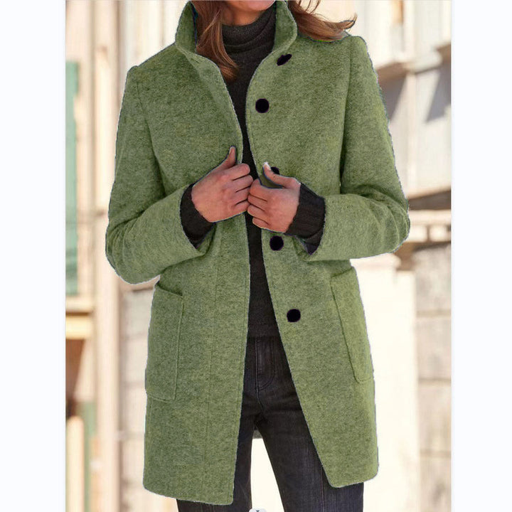 Vintora™ - Vintage-Inspired Long Sleeve Windbreaker with Buttons and Stand Collar