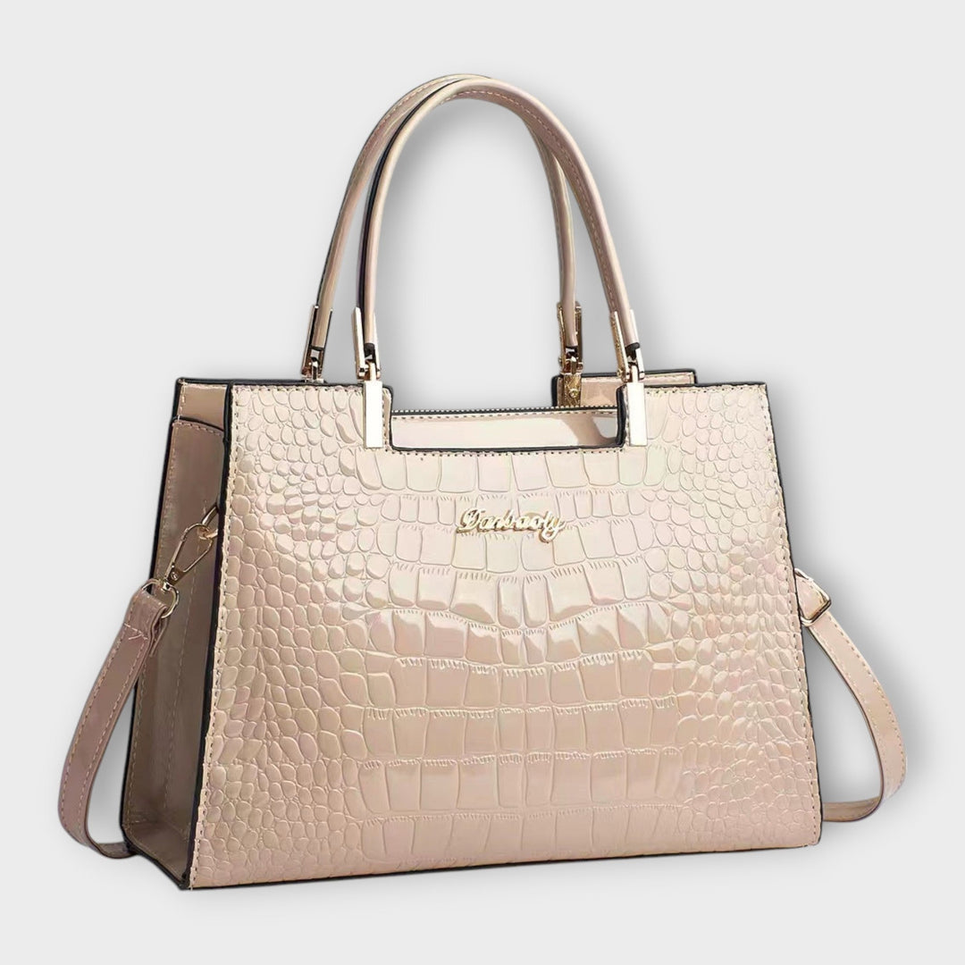 MaryAnne | Glossy Crocodile Pattern Handbag