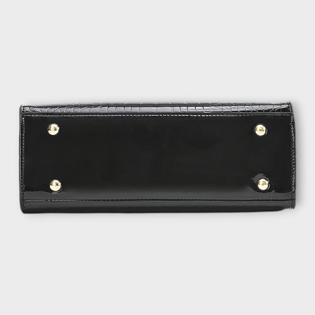 MaryAnne | Glossy Crocodile Pattern Handbag