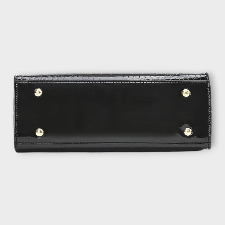 MaryAnne | Glossy Crocodile Pattern Handbag