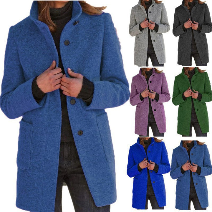 Vintora™ - Vintage-Inspired Long Sleeve Windbreaker with Buttons and Stand Collar