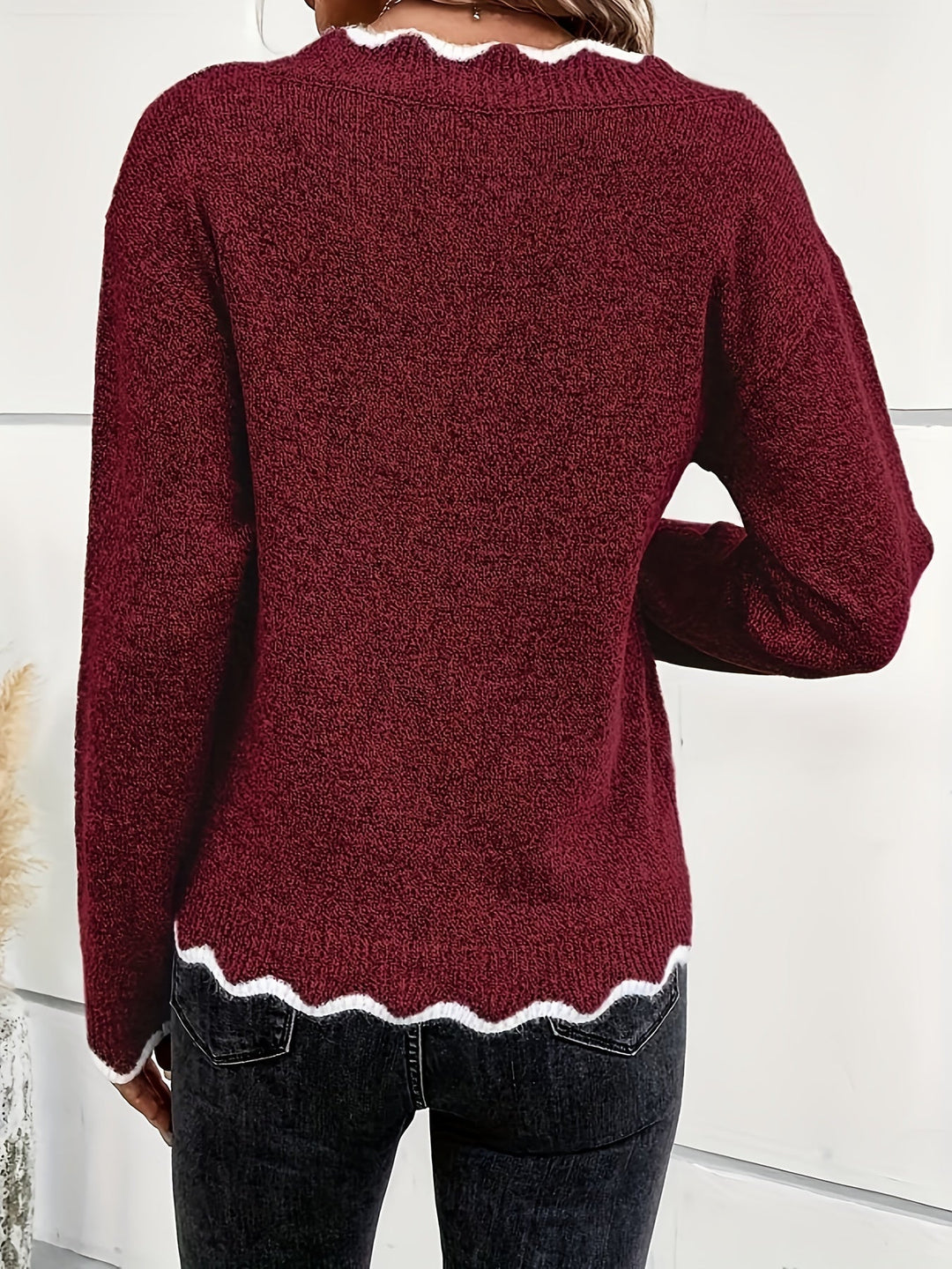 Éléonore™ | V-Neck Ribbed Sweater