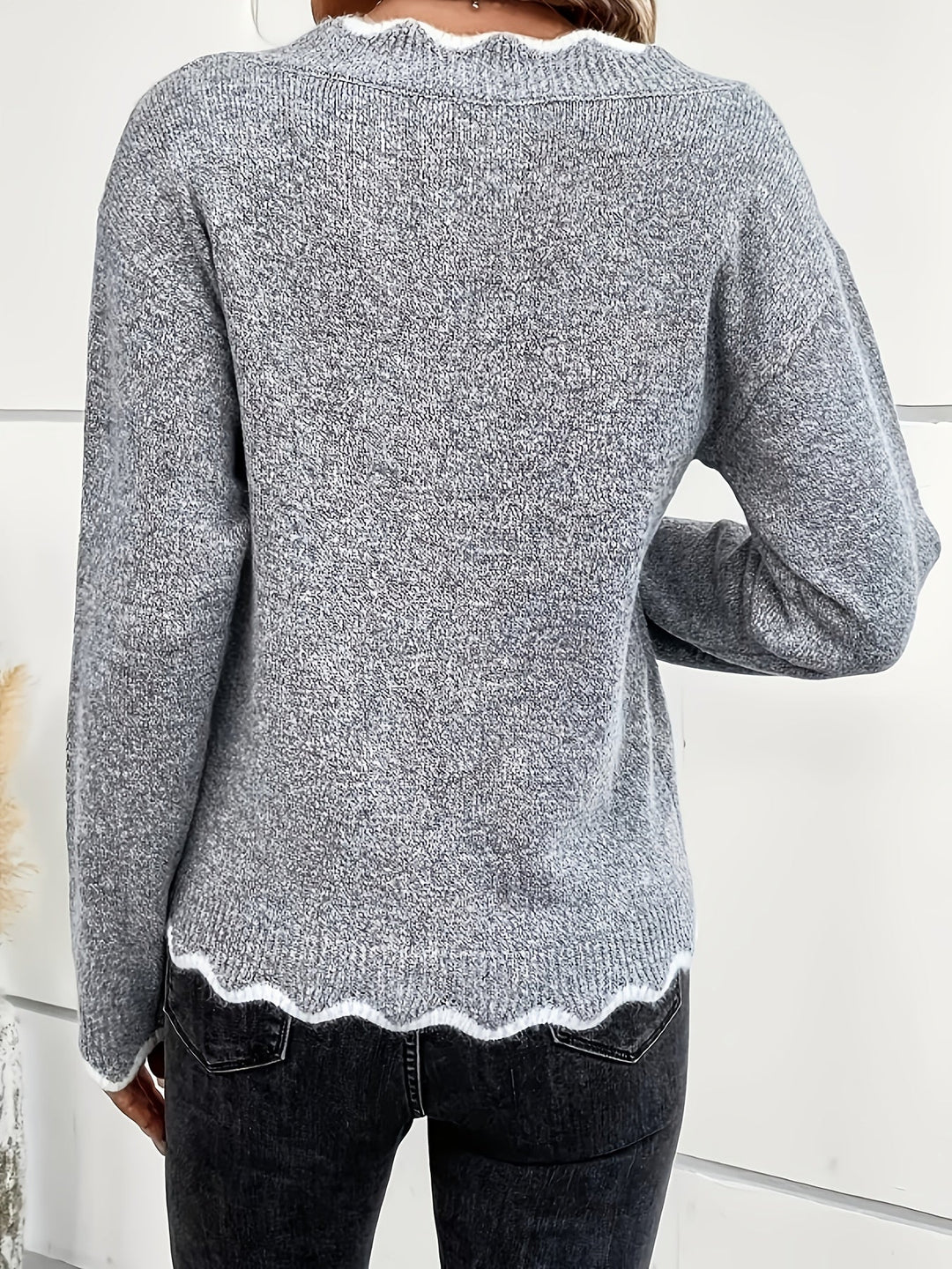 Éléonore™ | V-Neck Ribbed Sweater
