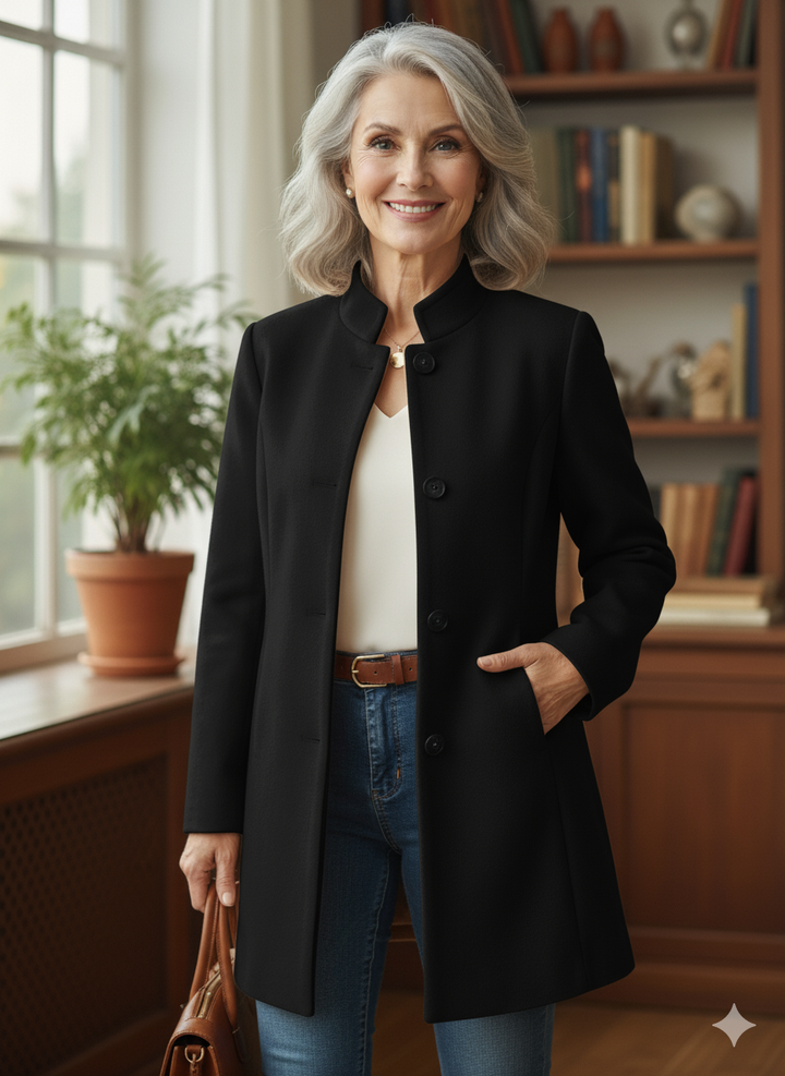 Janey – Elegant Long Blazer-Style Jacket