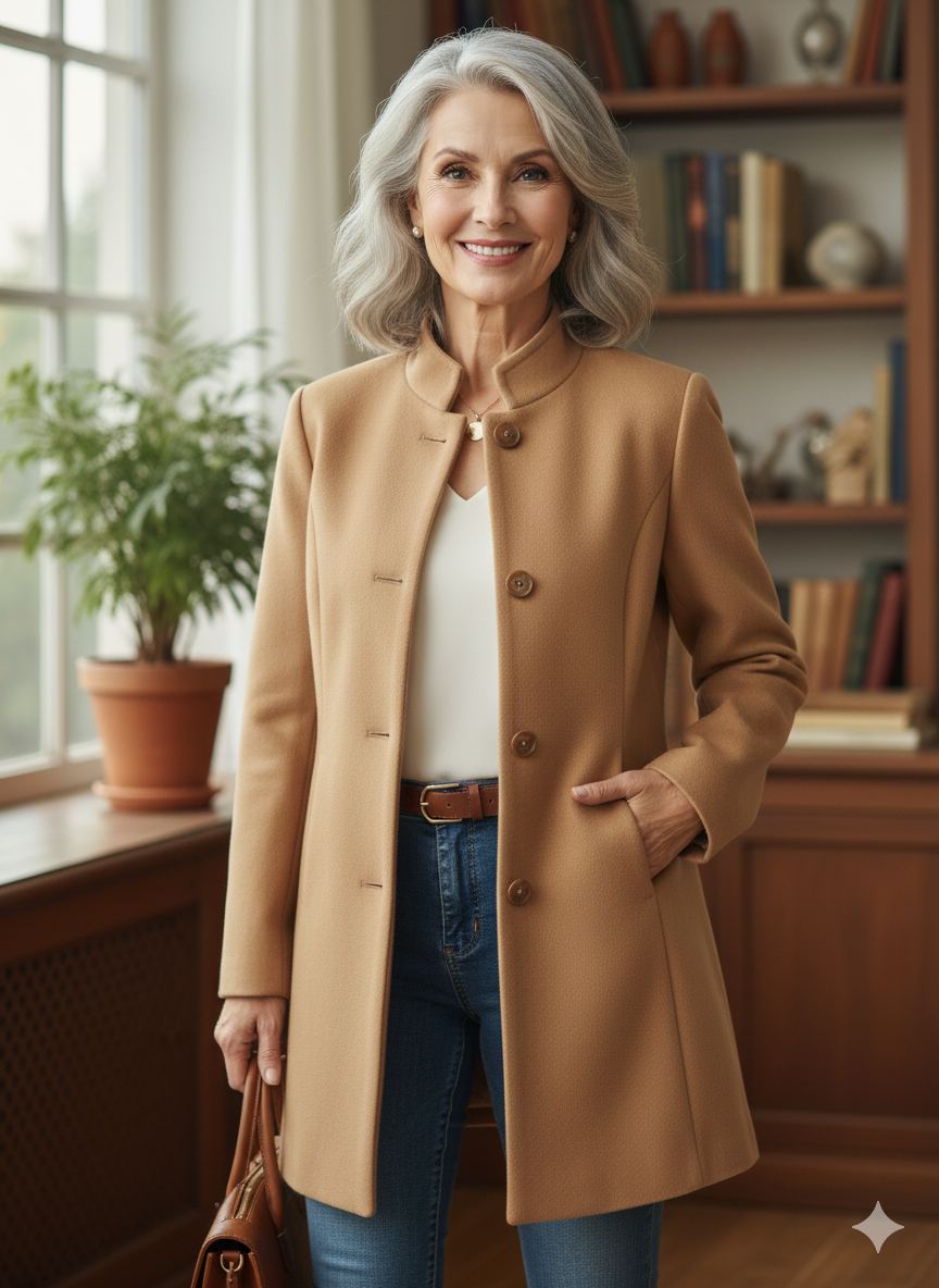 Janey – Elegant Long Blazer-Style Jacket