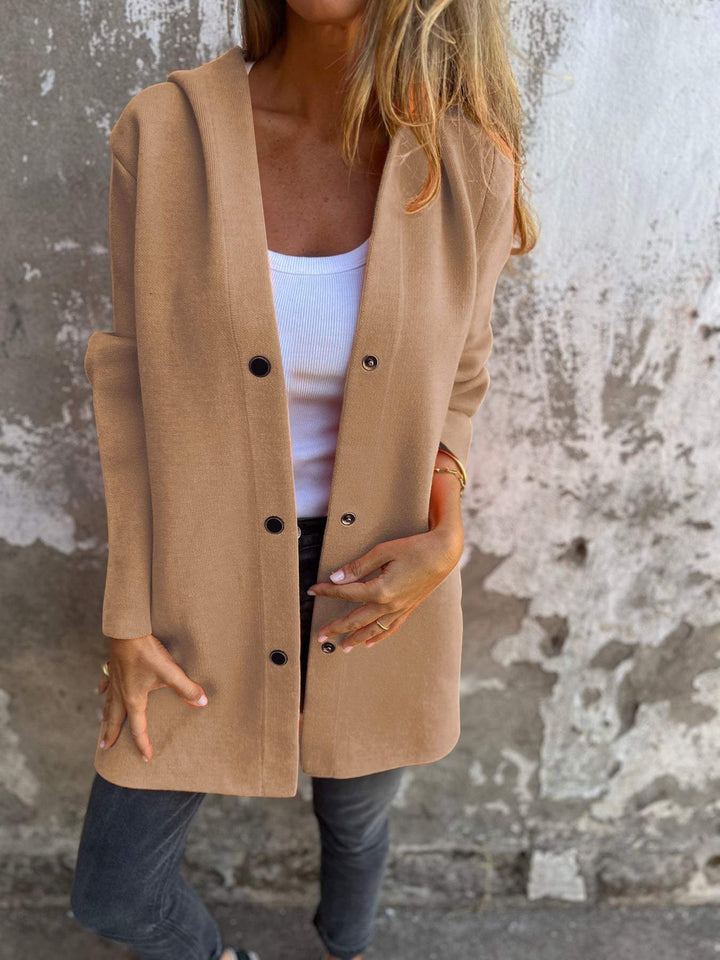 Jacqueline | Casual Hoodie Jacket with Buttons